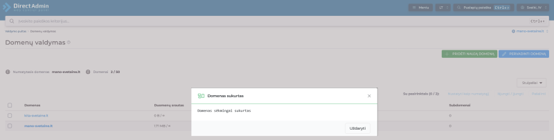 Naujas DirectAdmin domenas sukurtas.png